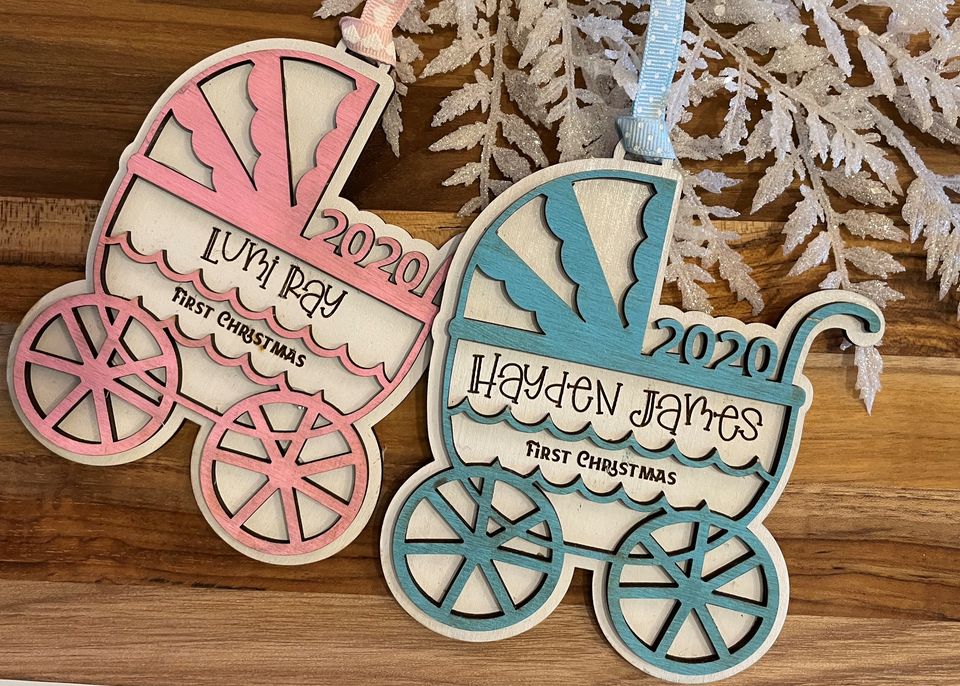 baby carriage ornament Baby Carriage Ornament · craftedthestore