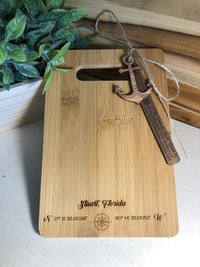 Nautical Coordinates Cutting Board