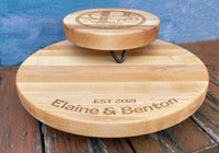 Personalized Round Cutting Board Set