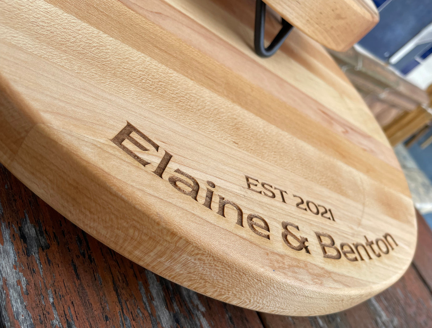 Personalized Round Cutting Board Set