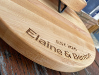 Personalized Round Cutting Board Set