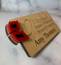 Custom Wood Acrylic Name Tag